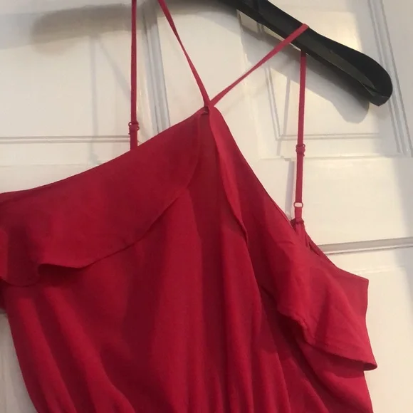 Pink Ruffle Romper,sz L - Picture 2 of 4